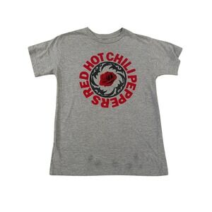 Red Hot Chili Peppers Grey Short Sleeve Band T-Shirt Size Large
